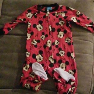 Size 2T one piece zip up fleece jammies